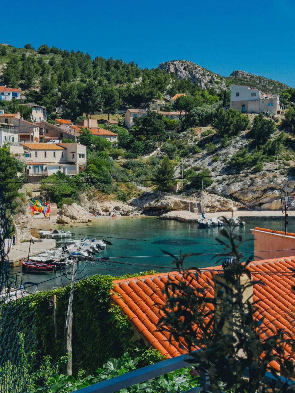 La calanque de Niolon vue depuis la terrasse haute